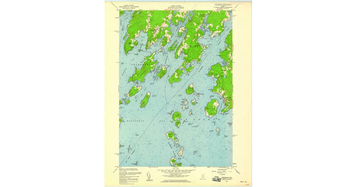 1955 Map of Friendship, Saint George, ME — High-Res | Pastmaps
