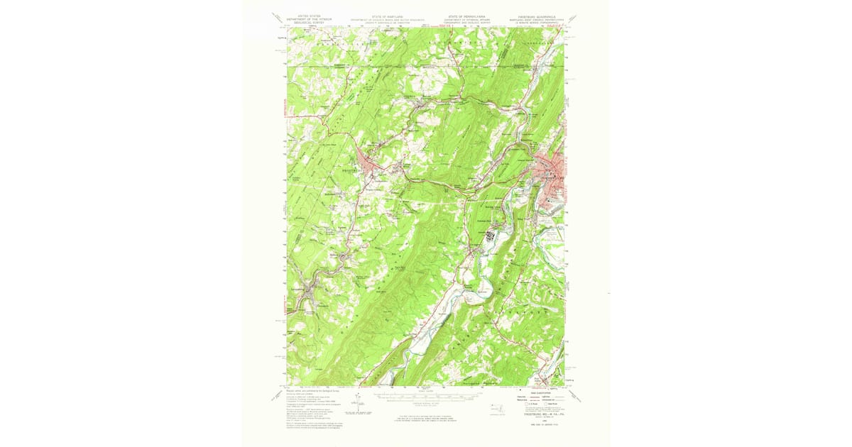 1951 Map of Frostburg, MD — High-Res | Pastmaps