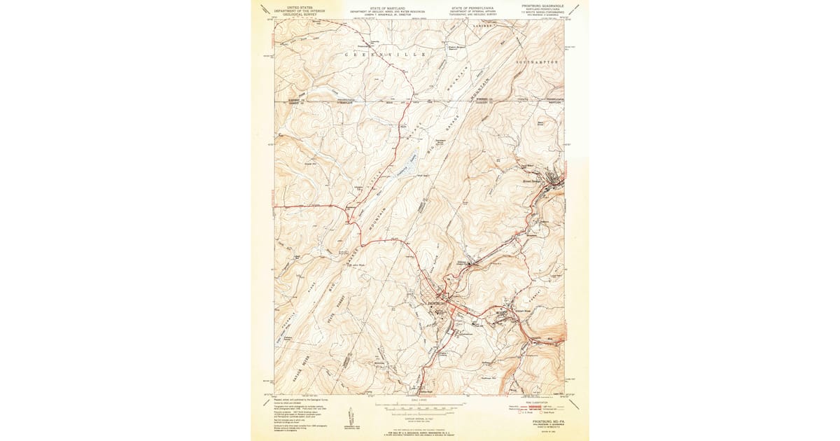 1951 Map of Frostburg, MD — High-Res | Pastmaps