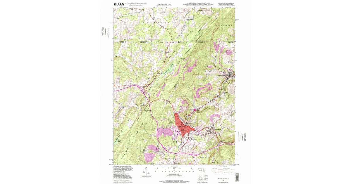 1998 Map of Frostburg, MD — High-Res | Pastmaps