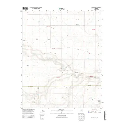 2013 Map of Frutosa Lake, 2013 Print