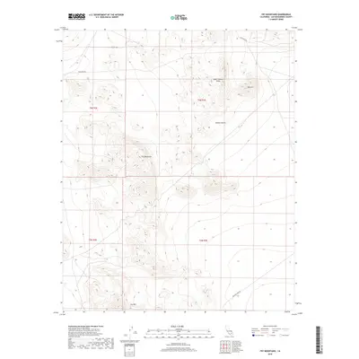 2018 Map of Fry Mountains, 2018 Print