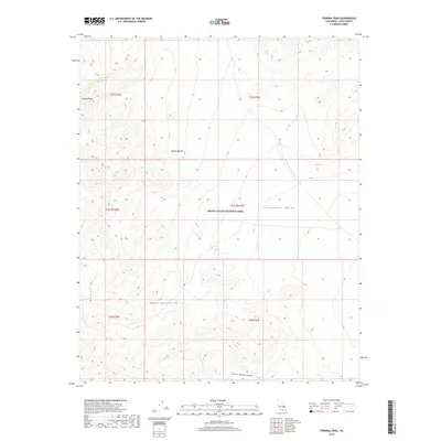2018 Map of Funeral Peak, 2018 Print