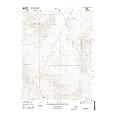 2015 Map of Gabbs Mountain, 2015 Print