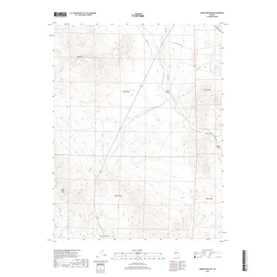 2018 Map of Gabbs Mountain, 2018 Print