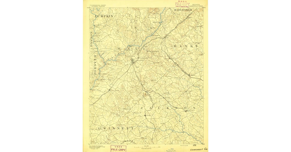 Old Historical Maps of Chestatee North, GA | Pastmaps