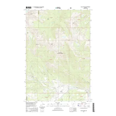 2017 Map of Gallatin Peak, 2017 Print
