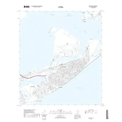 2019 Map of Galveston, 2019 Print