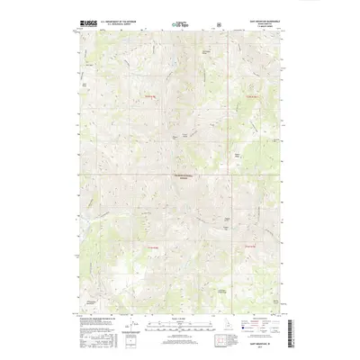 2017 Map of Gant Mountain, 2017 Print