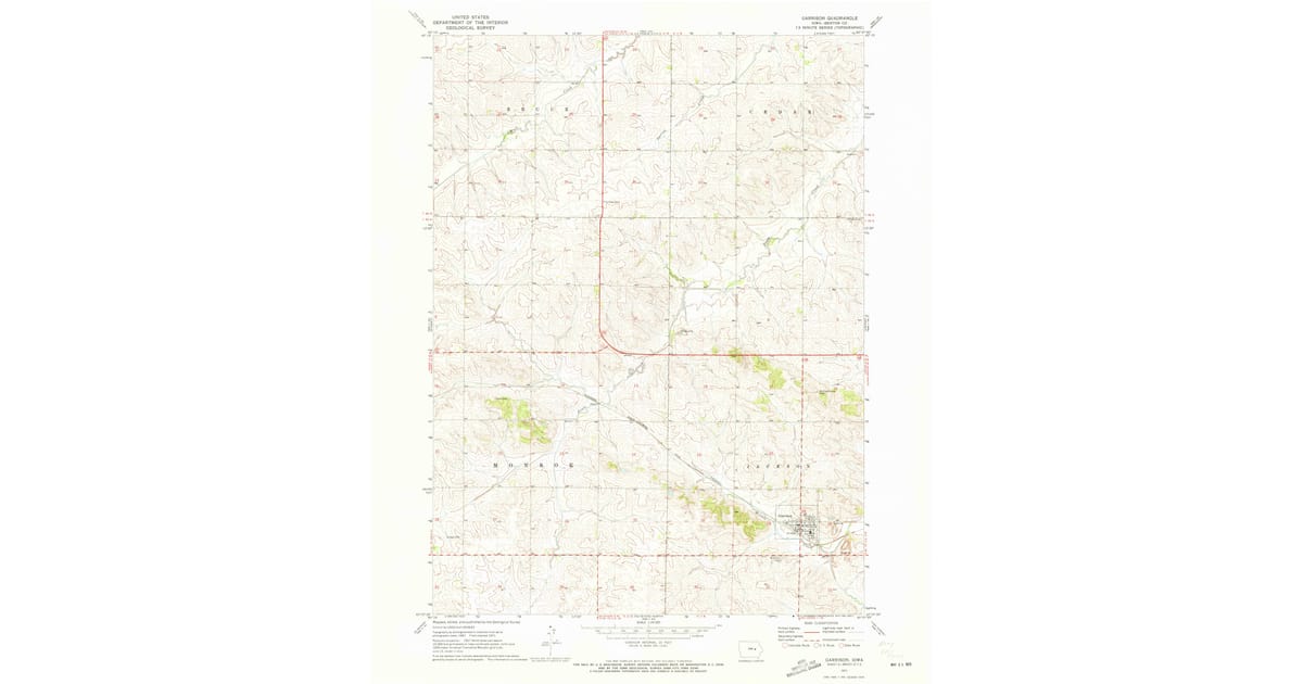 1971 Map of Garrison, IA — High-Res | Pastmaps