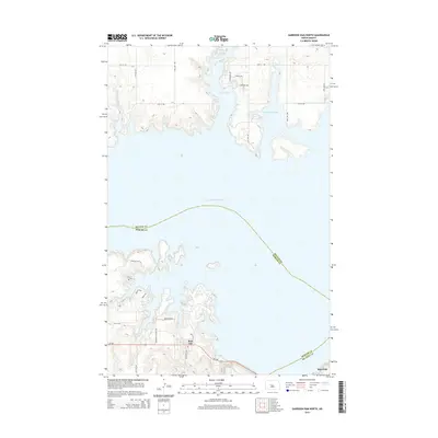 2014 Map of Garrison Dam North, 2014 Print