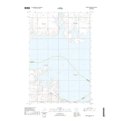 2017 Map of Garrison Dam North, 2017 Print