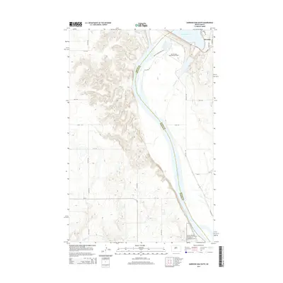 2014 Map of Garrison Dam South, 2014 Print