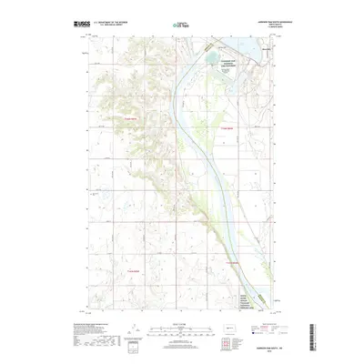 2018 Map of Garrison Dam South, 2018 Print
