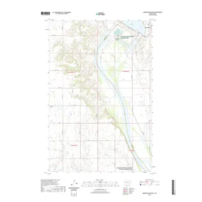 2020 Map of Garrison Dam South, 2020 Print