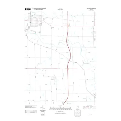 2013 Map of Gas City, 2013 Print