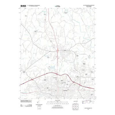 2010 Map of Gastonia North, 2010 Print