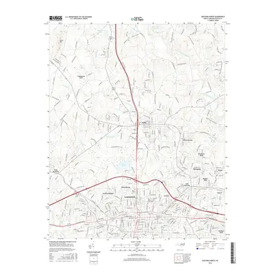 2016 Map of Gastonia North, 2016 Print