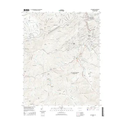 2016 Map of Gatlinburg, 2016 Print