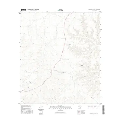 2016 Map of Geddis Canyon West, 2016 Print