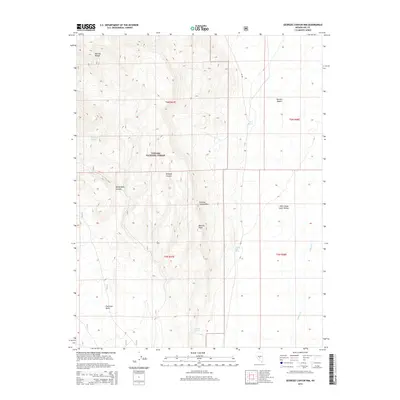 2014 Map of Georges Canyon Rim, 2014 Print