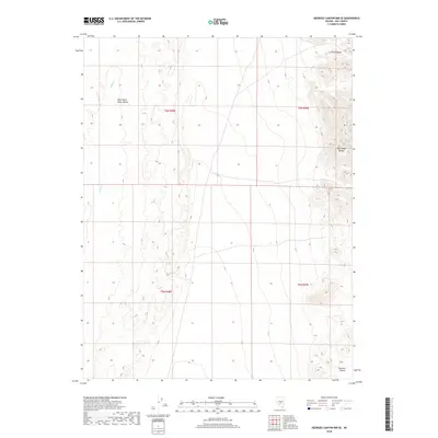 2018 Map of Georges Canyon Rim SE, 2018 Print