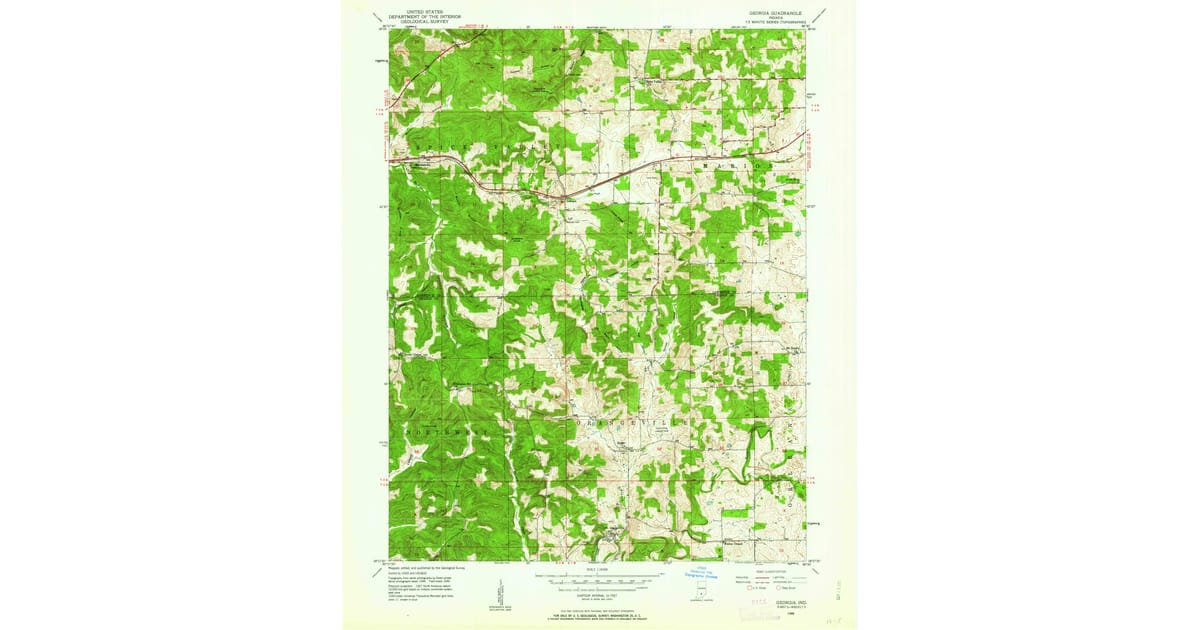 Old Maps of Orangeville IN for - Georgia Lawrence County In Usgs Topo 1949 P1962 Og 1200x630 