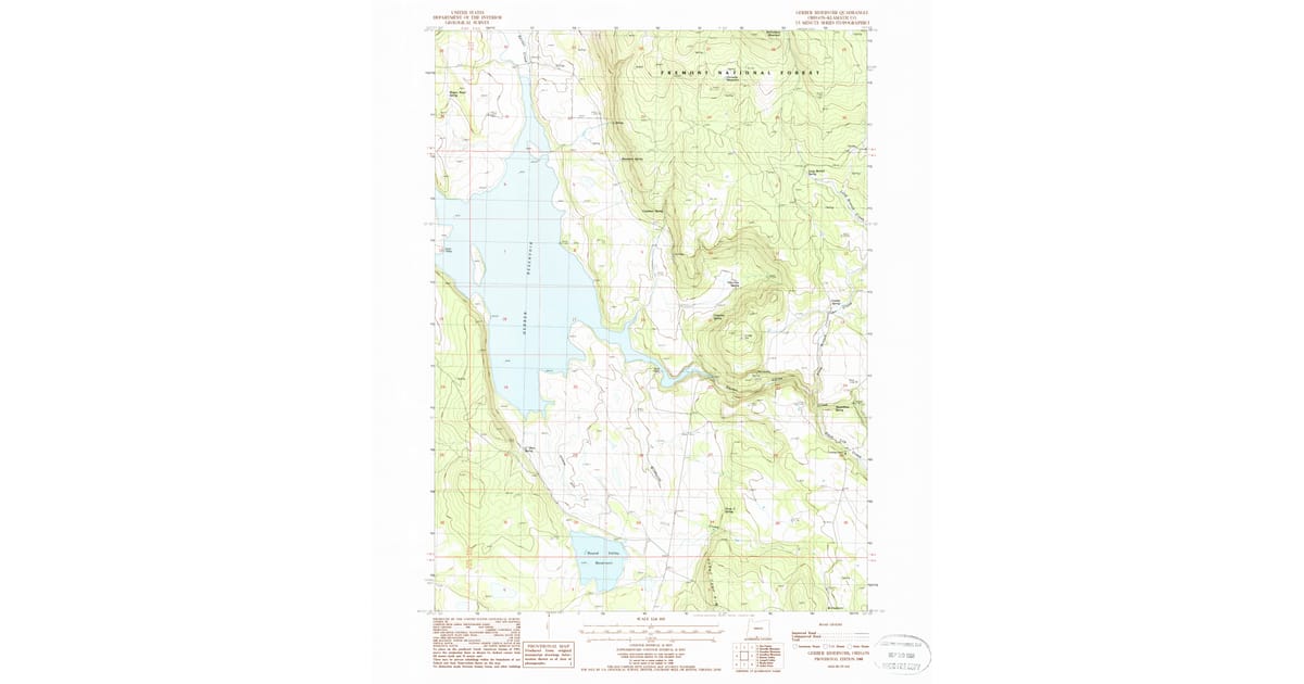 Gerber Ranch Map 1988 Map of Gerber Reservoir, Klamath County, OR — High-Res | Pastmaps