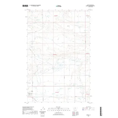 2020 Map of Geyser, 2020 Print
