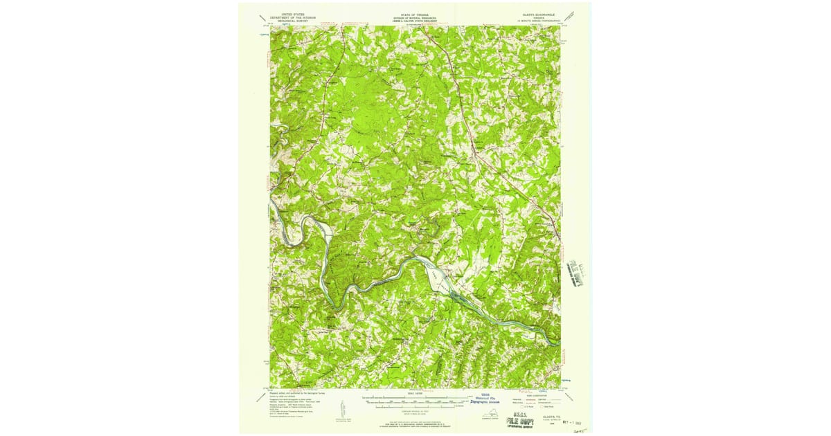 1950s Maps of Long Island, VA | Pastmaps