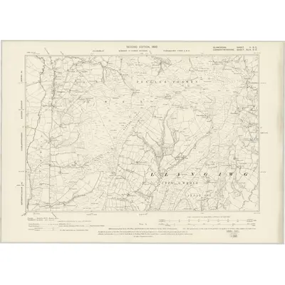 1896 Map of Glamorgan II.SE, 1900 Print