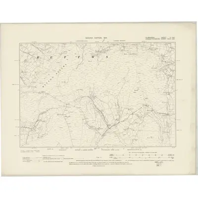 1896 Map of Glamorgan II.SW, 1901 Print