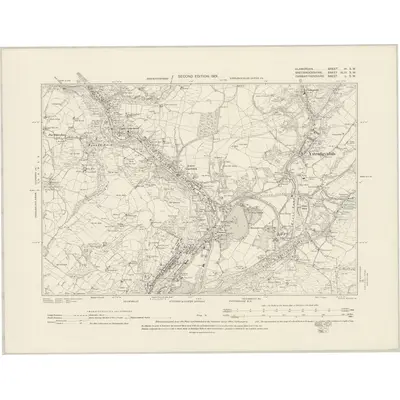 1896 Map of Glamorgan III.SW, 1901 Print