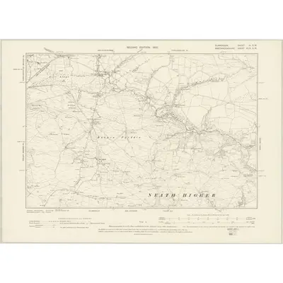 1897 Map of Glamorgan IV.SW, 1900 Print