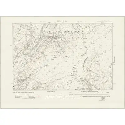 1913 Map of Glamorgan IX.NE, 1921 Print