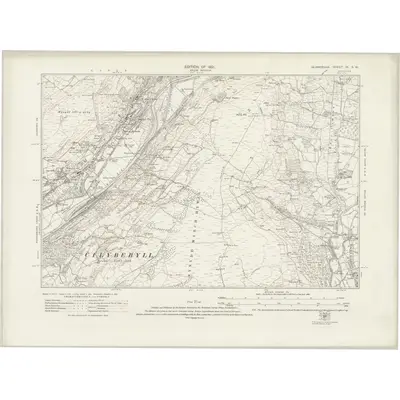 1913 Map of Glamorgan IX.NW, 1921 Print