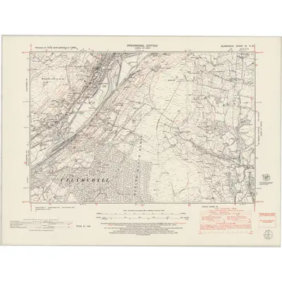 1948 Map of Glamorgan IX.NW, 1953 Print