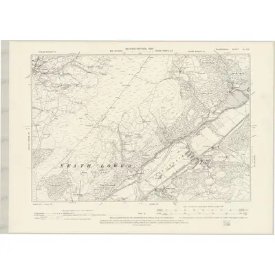 1897 Map of Glamorgan IX.SE, 1900 Print