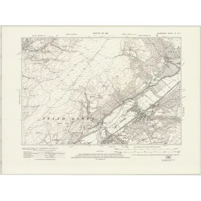 1913 Map of Glamorgan IX.SE, 1921 Print
