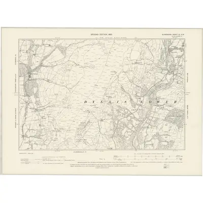 1897 Map of Glamorgan IX.SW, 1900 Print