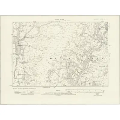 1913 Map of Glamorgan IX.SW, 1921 Print