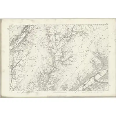 1876 Map of Glamorgan IX, 1884 Print