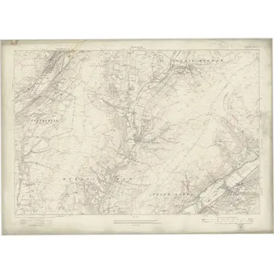 1913 Map of Glamorgan IX, 1921 Print