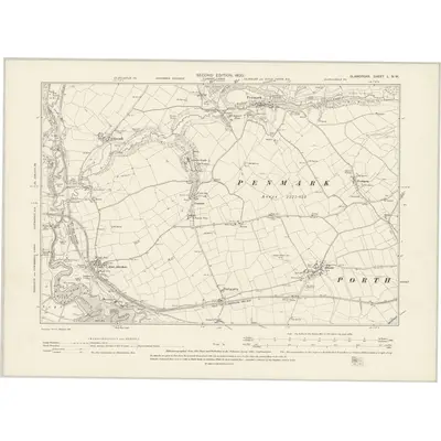 1898 Map of Glamorgan L.NW, 1900 Print