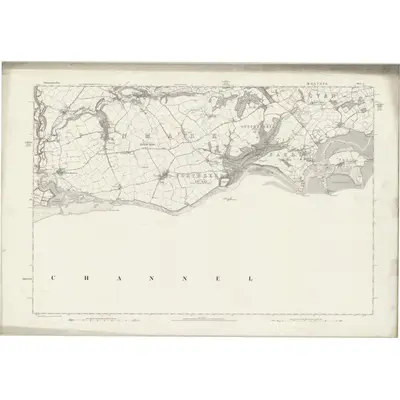 1877 Map of Glamorgan L, 1885 Print