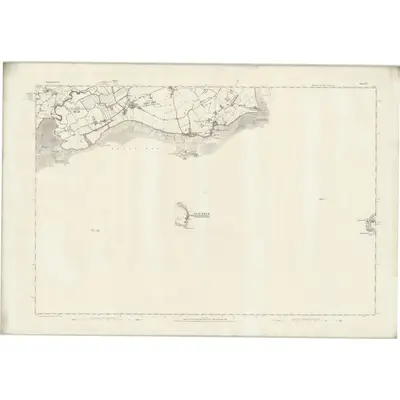 1878 Map of Glamorgan LI (inset LII), 1885 Print