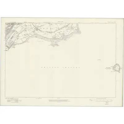 1915 Map of Glamorgan LI (inset LII), 1921 Print