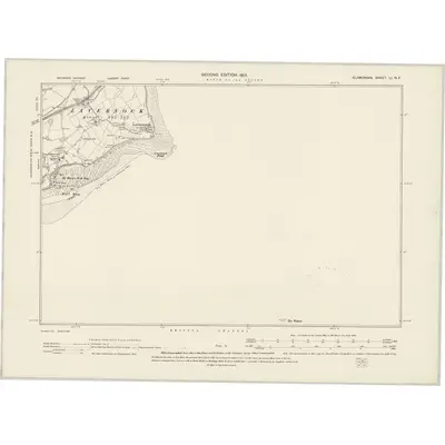 1898 Map of Glamorgan LI.NE, 1901 Print
