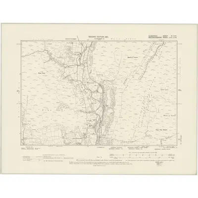 1897 Map of Glamorgan VI.NW, 1901 Print