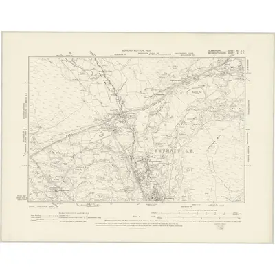 1898 Map of Glamorgan VI.SE, 1901 Print